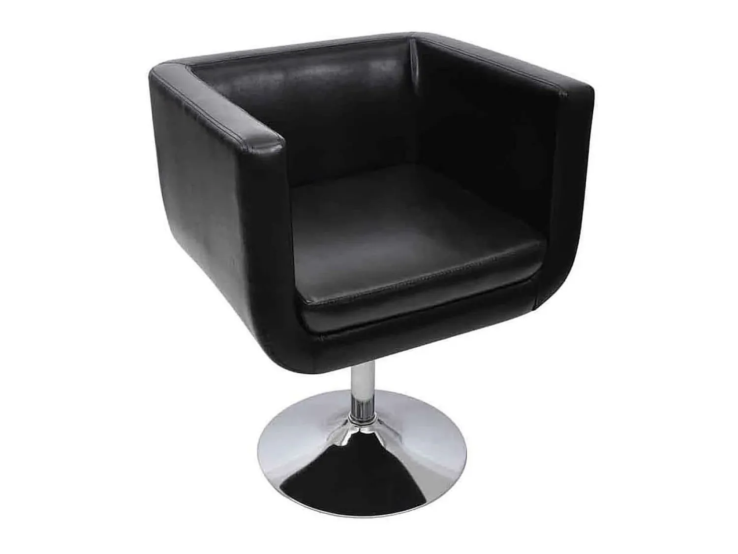Outlet Cadeira de bar em couro artificial PT660844 Preto