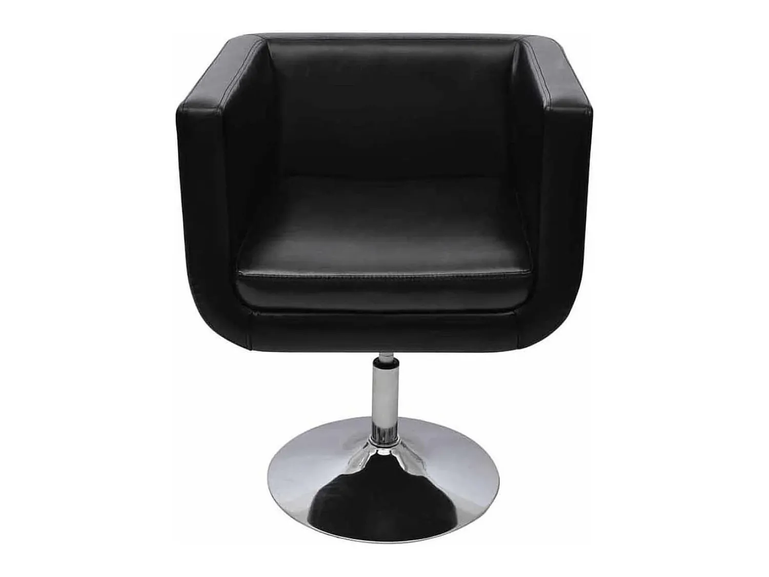 Poltrona| Cadeira de bar em couro artificial Altura Ajustável SHL64167 Preto