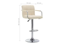 Hot vidaxl Cadeira de bar tecido cor Creme