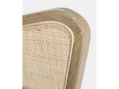 Best Cadeira de braços em tecido com efeito de veludo claro, pernas e apoios de braços em madeira - VIRNA Azul