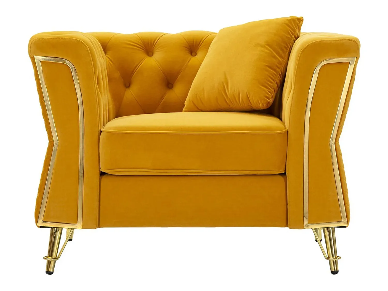 Outlet Cadeira de Braços VKH320, , 104x83x76 cm, Kendra Home Amarelo