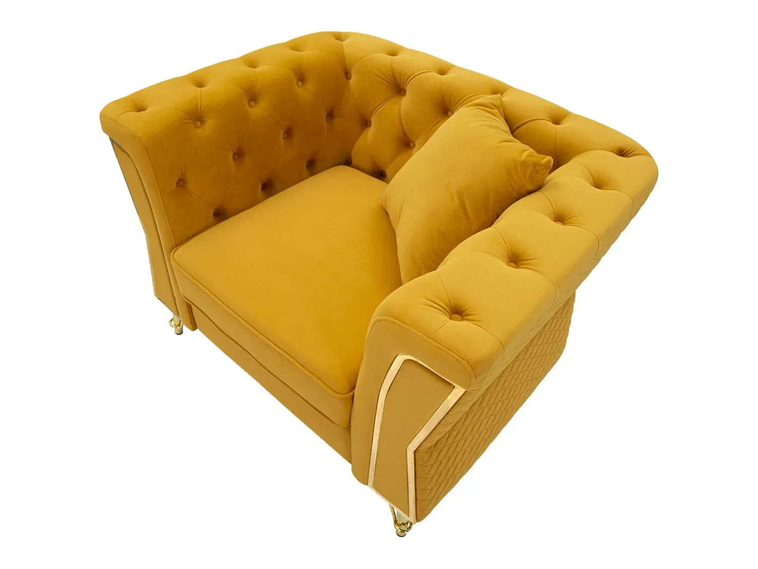 Outlet Cadeira de Braços VKH320, , 104x83x76 cm, Kendra Home Amarelo