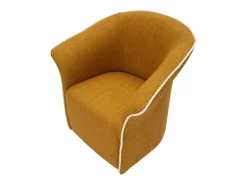 Poltrona* Cadeira de Braços VKH714, , 80x83,5x66 cm, Kendra Home Amarelo