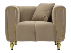 Poltrona* Cadeira de Braços VKH323, Castanho, 81x97x71 cm, Kendra Home Cinzento