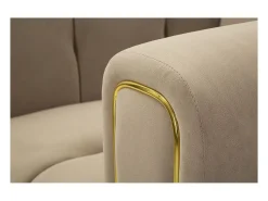 Poltrona* Cadeira de Braços VKH323, Castanho, 81x97x71 cm, Kendra Home Cinzento