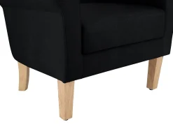 Loft24 Cadeira de café estofada em tecido Cinzento
