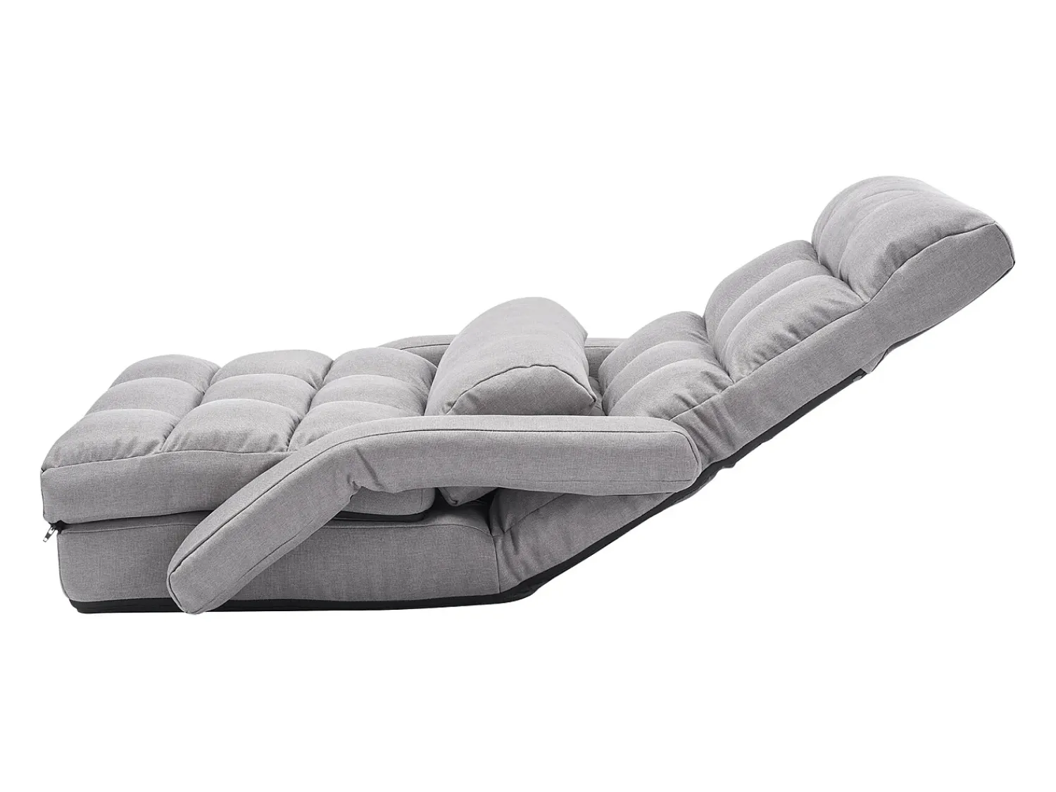 Poltrona* Cadeira de Chão SucceBuy Cadeira de Chão - 5 Posições Ajustáveis, Apoios de Braços - Cadeira Gaming de Chão, Ideal como Sofá-Cama com Almofada Cinzento