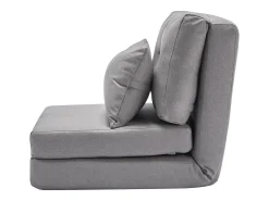 Poltrona* Cadeira de Chão SucceBuy Cadeira de Chão Convertível com 5 Posições Ajustáveis, Sofá-Cama Estofado com Encosto Ajustável, Estrutura Metálica e Almofada Cinzento