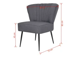 Cadeira de cocktail tecido cinzento-escuro SHL694483^ Poltrona