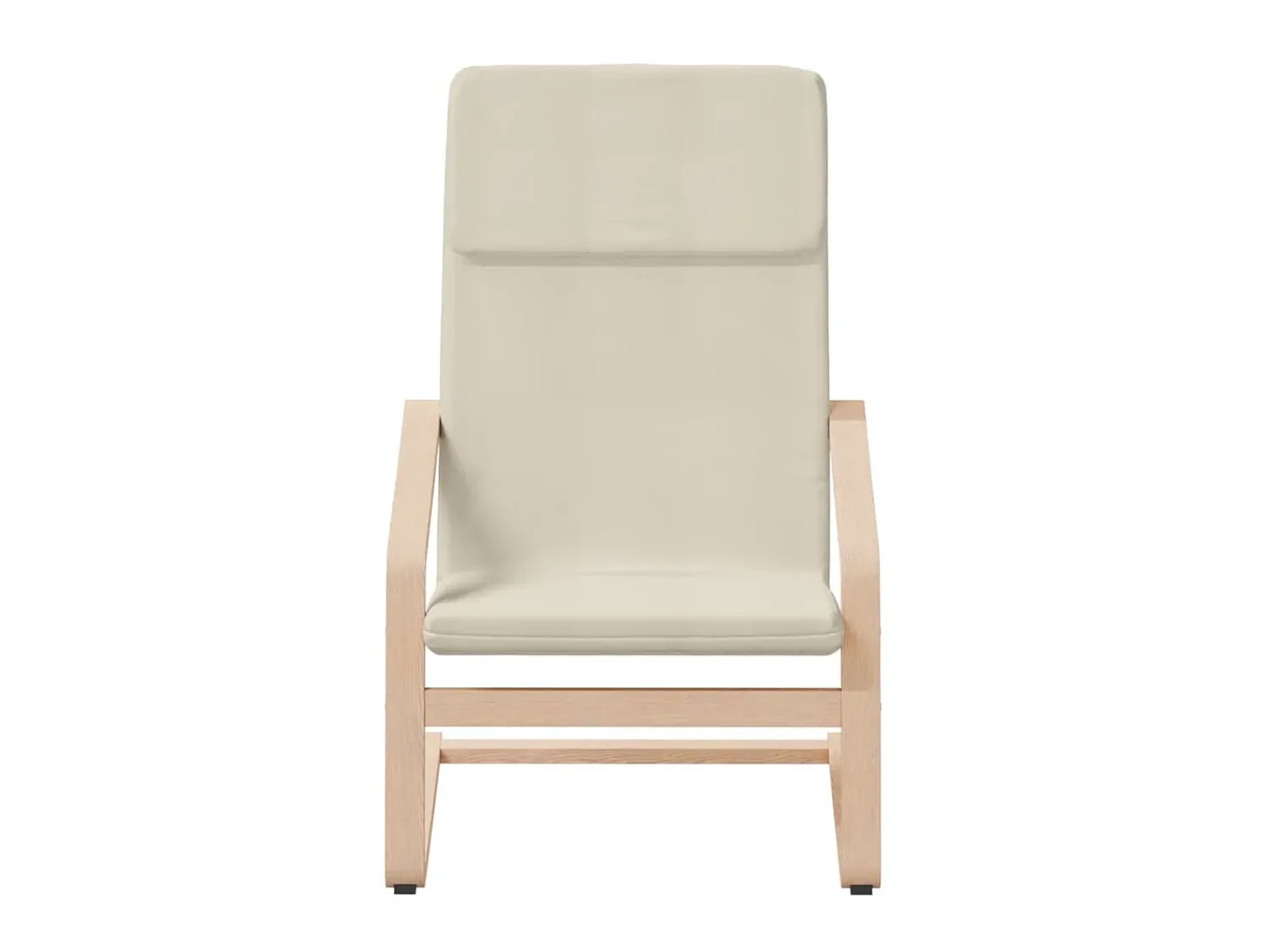 Poltrona| Cadeira de descanso com banco p/ pés tecido cor creme PT277882 Azul