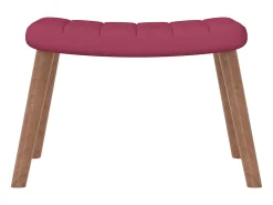 Poltrona|vidaxl Cadeira de descanso com banco veludo tinto Vermelho
