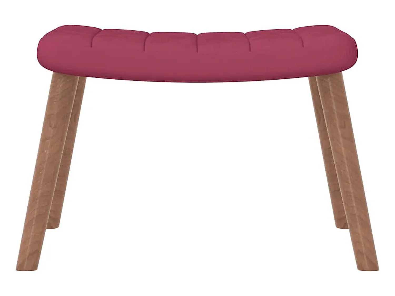 Poltrona|vidaxl Cadeira de descanso com banco veludo tinto Vermelho