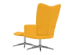 Discount Cadeira de descanso com banco veludo mostarda PT843006 Amarelo