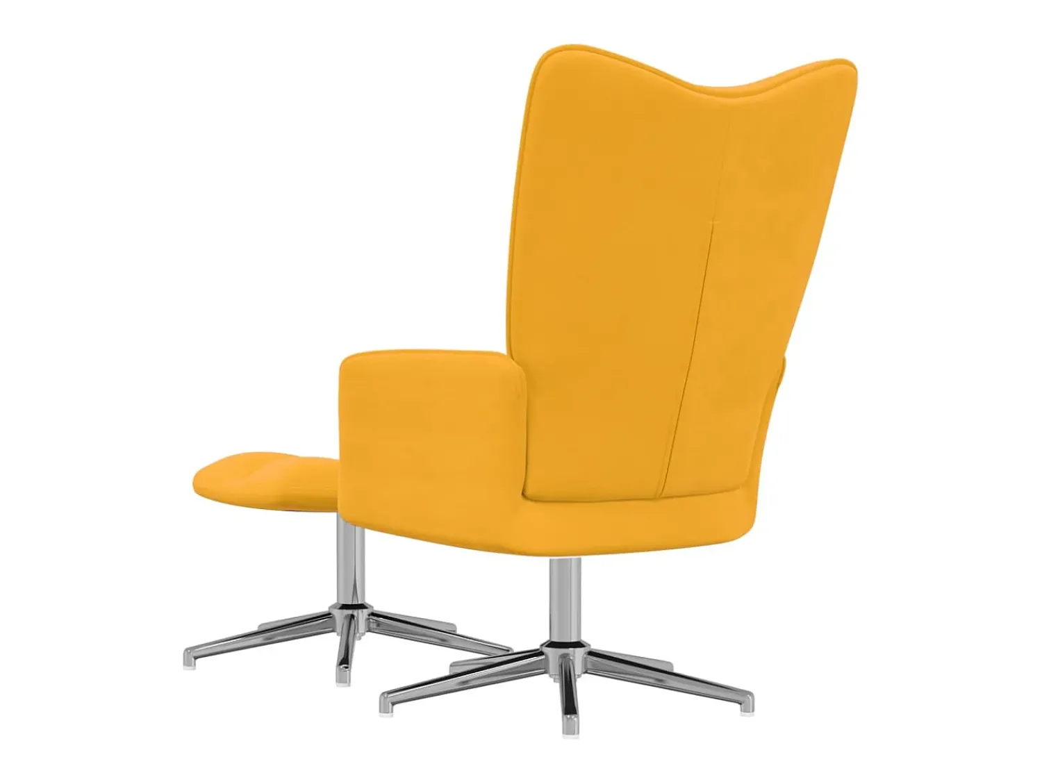 Discount Cadeira de descanso com banco veludo mostarda PT843006 Amarelo