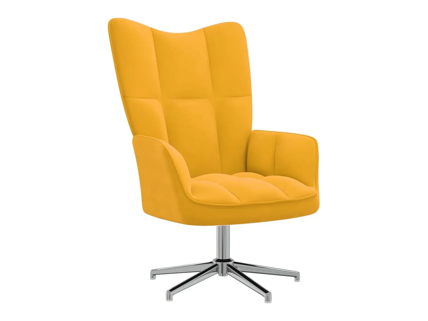 Discount Cadeira de descanso com banco veludo mostarda PT843006 Amarelo