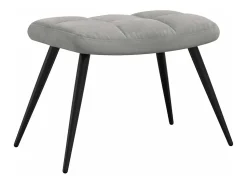 Poltrona*vidaxl Cadeira de descanso com banco veludo cinzento-claro Cinzento claro
