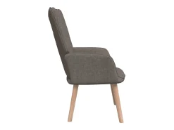 Poltrona*vidaxl Cadeira de descanso com banco tecido cinzento-acastanhado Taupe