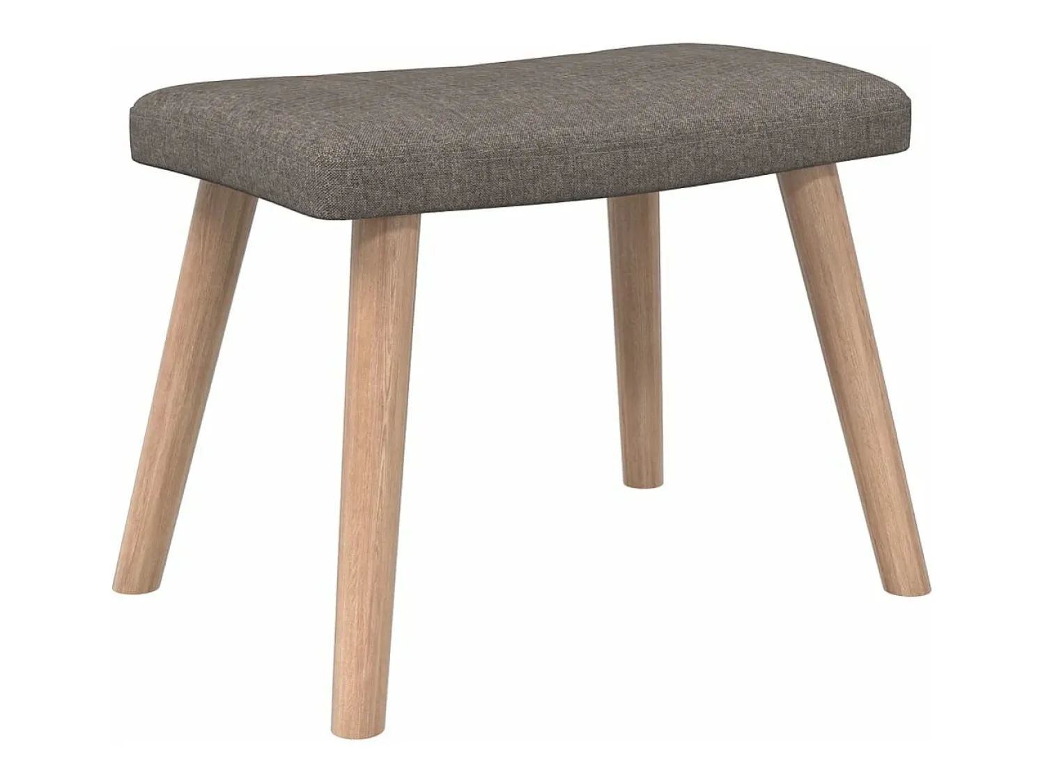Poltrona*vidaxl Cadeira de descanso com banco tecido cinzento-acastanhado Taupe