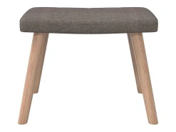 Poltrona*vidaxl Cadeira de descanso com banco tecido cinzento-acastanhado Taupe