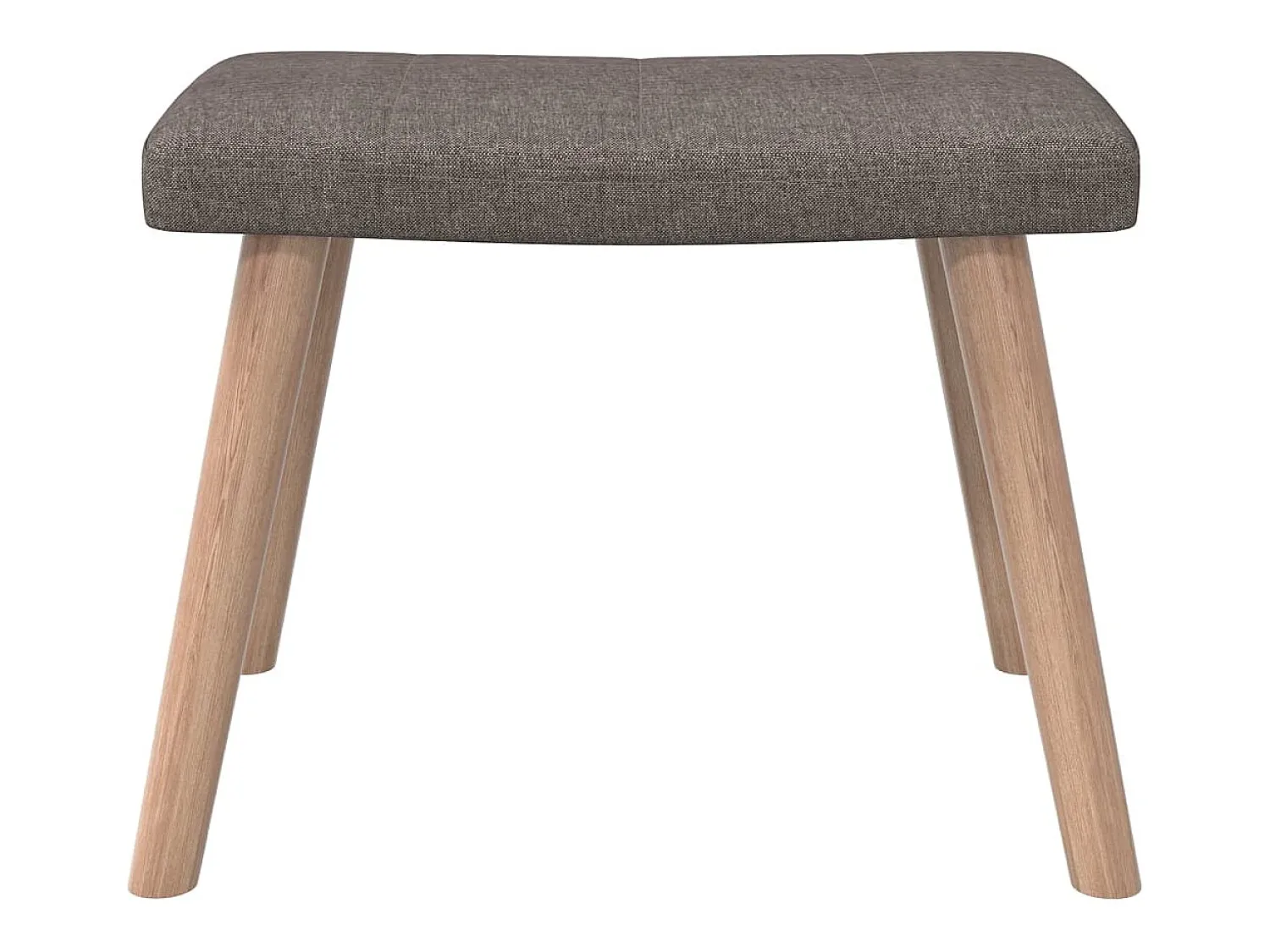 Poltrona*vidaxl Cadeira de descanso com banco tecido cinzento-acastanhado Taupe