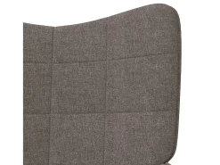 Poltrona*vidaxl Cadeira de descanso com banco tecido cinzento-acastanhado Taupe