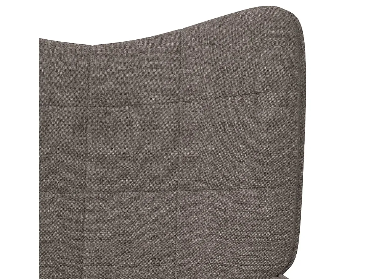 Poltrona*vidaxl Cadeira de descanso com banco tecido cinzento-acastanhado Taupe