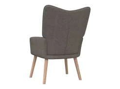 Hot Cadeira de descanso com banco tecido cinzento-acastanhado PT853696 Taupe
