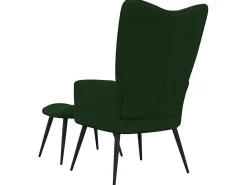 Online Cadeira de descanso com banco veludo verde-escuro PT428320 Azul