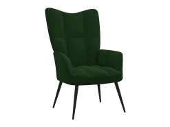 Online Cadeira de descanso com banco veludo verde-escuro PT428320 Azul