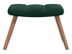 Poltrona|vidaxl Cadeira de descanso com banco veludo -escuro Verde