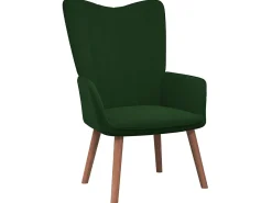 Discount Cadeira de descanso com banco veludo -escuro PT220478 Verde