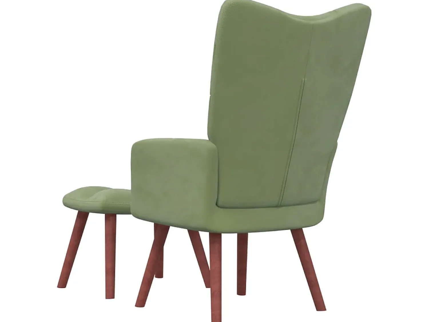 Poltrona| Cadeira de descanso com banco veludo -claro PT567356 Verde