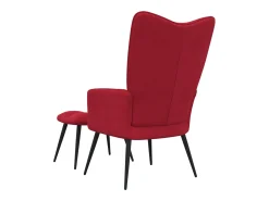 Hot Cadeira de descanso com banco veludo vermelho tinto PT127521 Azul