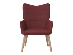 Poltrona| Cadeira de descanso com banco tecido tinto PT837743 Vermelho