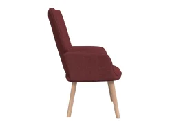 Poltrona| Cadeira de descanso com banco tecido tinto PT837743 Vermelho