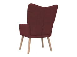 Poltrona| Cadeira de descanso com banco tecido tinto PT837743 Vermelho