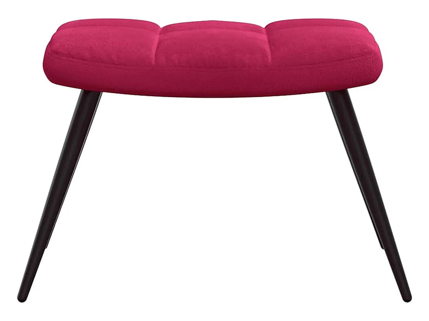 Poltrona*vidaxl Cadeira de descanso com banco veludo tinto Vermelho