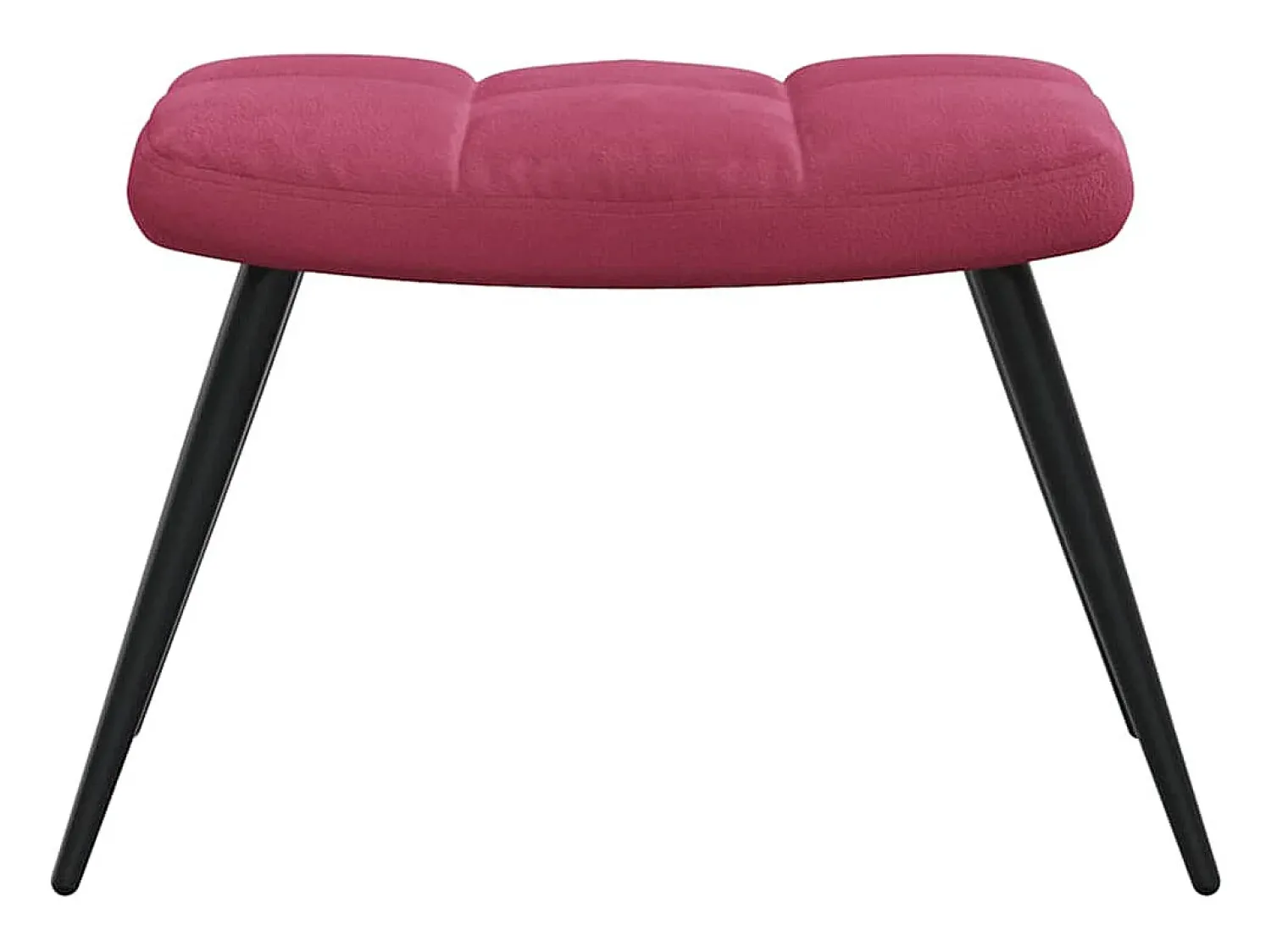 Poltrona*vidaxl Cadeira de descanso com banco veludo tinto Vermelho