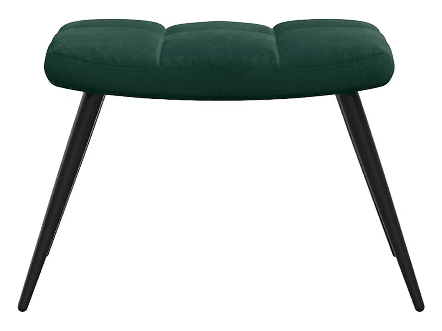 Poltrona|vidaxl Cadeira de descanso com banco veludo verde-escuro Verde pinho