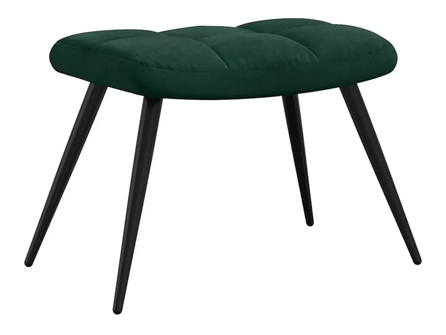 Poltrona|vidaxl Cadeira de descanso com banco veludo verde-escuro Verde pinho