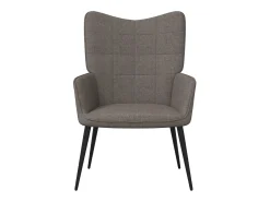 Poltrona* Cadeira de descanso com banco tecido cinzento-acastanhado PT262446 Taupe