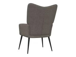 Poltrona* Cadeira de descanso com banco tecido cinzento-acastanhado PT262446 Taupe