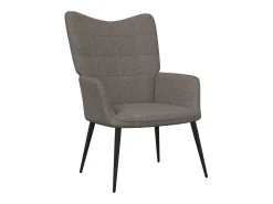 Poltrona* Cadeira de descanso com banco tecido cinzento-acastanhado PT262446 Taupe