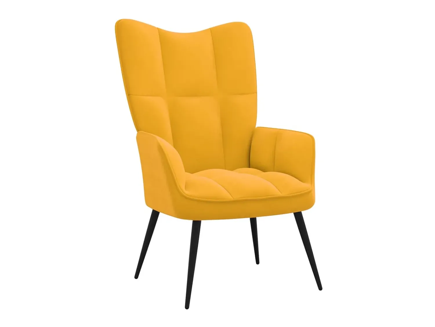 Outlet Cadeira de descanso com banco veludo amarelo mostarda PT411045 Azul
