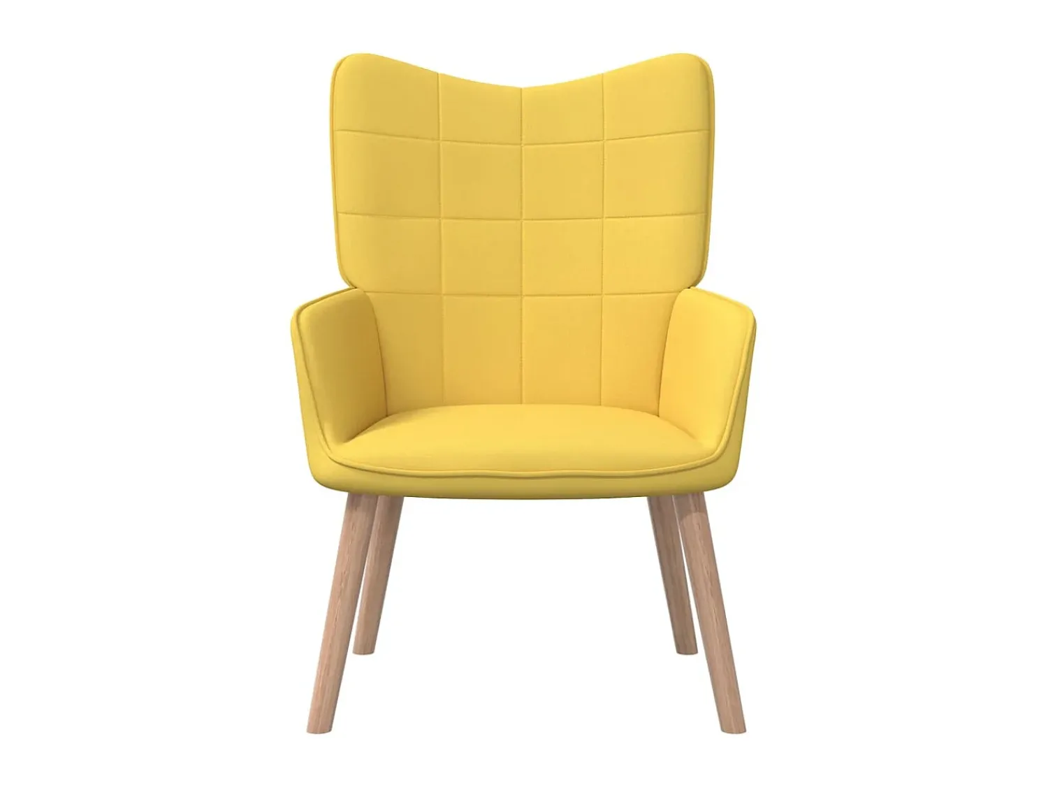 Poltrona* Cadeira de descanso com banco tecido mostarda PT327400 Amarelo