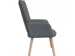 New Cadeira de descanso com banco tecido -escuro PT159359 Cinzento