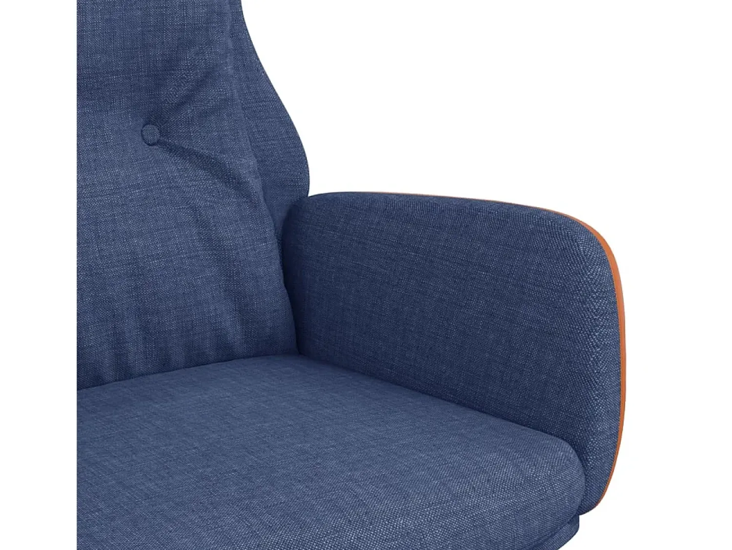 Poltrona|vidaxl Cadeira de descanso PVC e tecido Azul