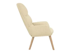 Poltrona*vidaxl Cadeira de descanso tecido cor Creme