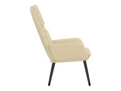 Poltrona*vidaxl Cadeira de descanso tecido cor Creme