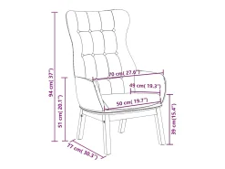 Poltrona|vidaxl Cadeira de descanso tecido cor Creme